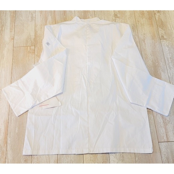 Chef Works L Chef's Coat Jacket‎ White Size Large Long Sleeve NWT - Picture 2 of 6